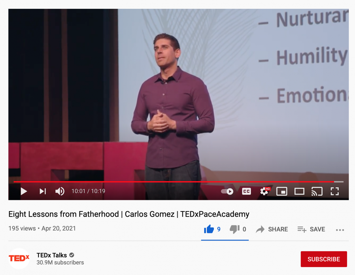 Watch my TEDx talk: “8 Lessons from Fatherhood”